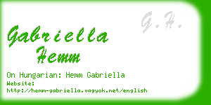 gabriella hemm business card